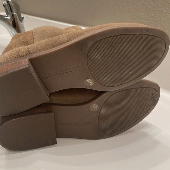 EUC Sole Society Tall Suede Boot - Carmel 6.5 - Picture 2 of 6